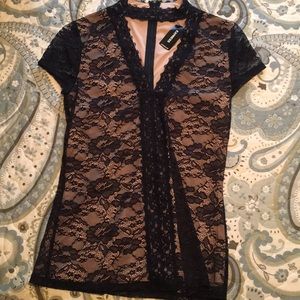 NWT Express Lace Choker Top